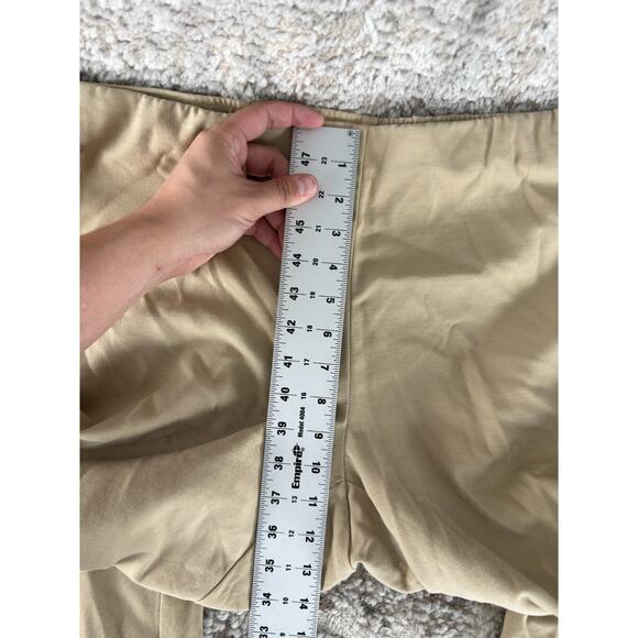 J Jill Size 16 Tall Stretch Cotton Blend Flat Front Pants Beige Zipper Pull On - Picture 6 of 12